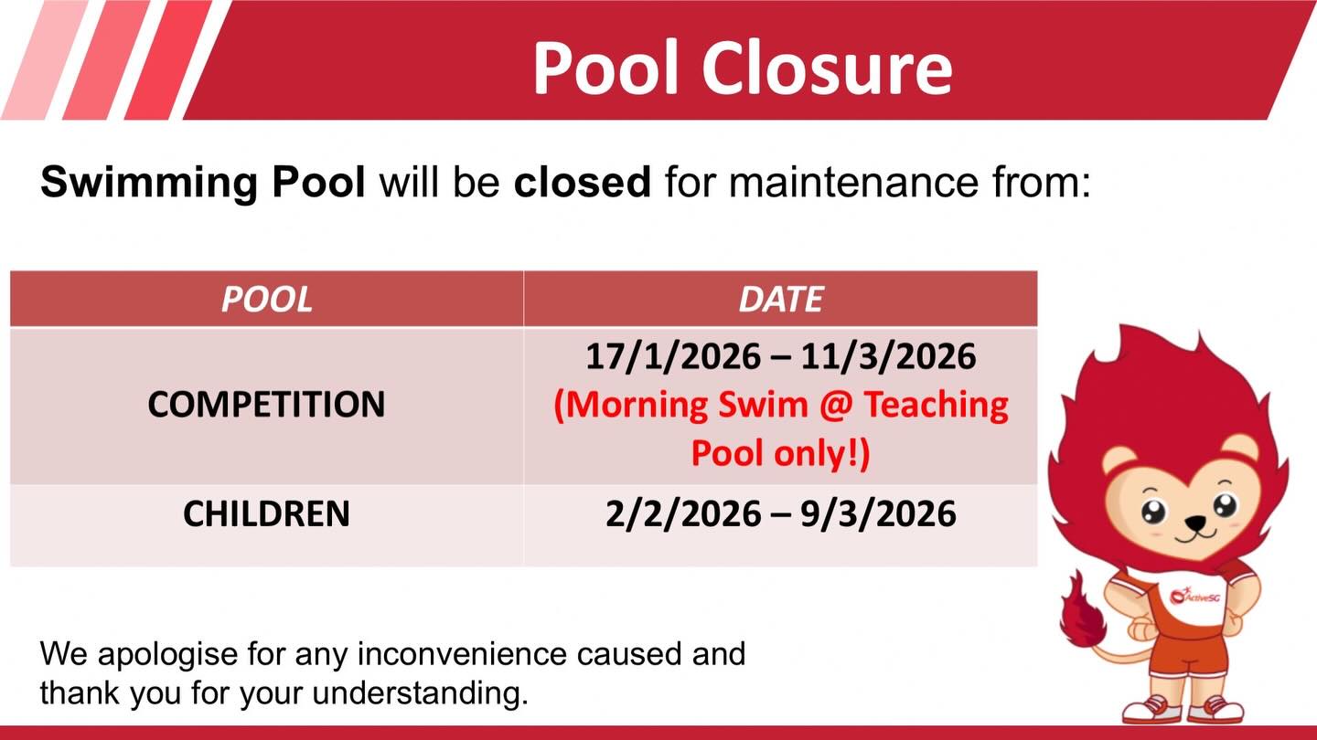 A quiet, well-maintained swimming pool facility